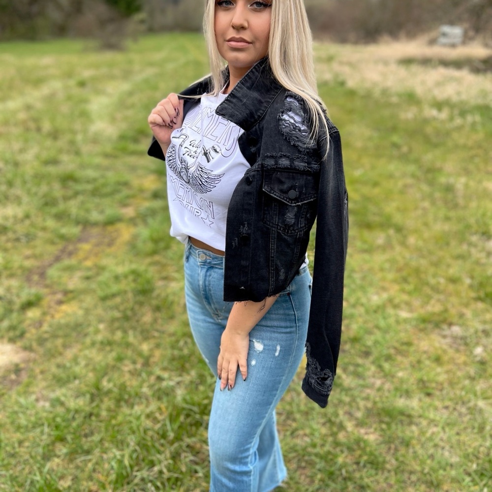 Just Black Women's Dark Jean Jacket